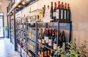 inside of taste of old country showing wines and olive oils for sale